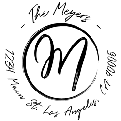 Drawn Circle Letter M Monogram Stamp Sample